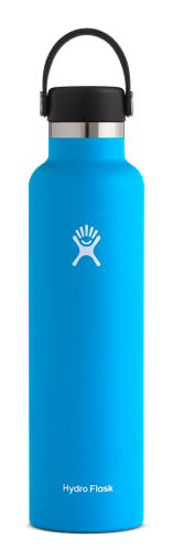 Picture of Hydro Flask 24 oz. Water Bottle - Stainless Steel, Reusable, Vacuum Insulated with Standard Mouth Flex Lid , Pacific