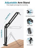 Picture of InnoGear Mic Stand for Blue Yeti, Heavy Duty Microphone Stand with Microphone Windscreen and Dual Layered Mic Pop Filter Suspension Boom Scissor Arm Stands for Blue Spark and Other Mics, Medium