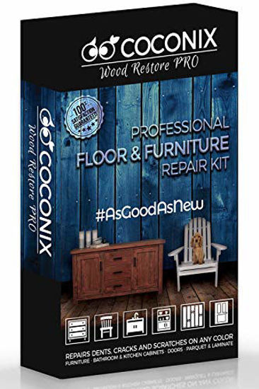 Picture of Coconix Floor and Furniture Repair Kit - Restorer of Your Wooden Table, Cabinet, Veneer, Door and Nightstand - Super Easy Instructions Matches Any Color - Restore Any Wood, Cherry, Walnut, Hardwood