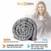 Picture of RelaxEden Adult Weighted Blanket W/Removable, Washable Duvet Cover| 15 lbs, 60x 80 Size| Heavy Glass Micro-Beads| Supreme Sleeping Comfort for Adults| Hot & Cold Sleeping| 100% Soft Cotton Build