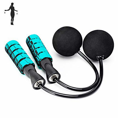 Picture of APLUGTEK Jump Rope, Weighted Ropeless Skipping Rope for Fitness, Tangle-Free Rapid Speed Cordless Jump Rope Workout for Men, Women, Children