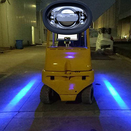 Picture of Fuguang LED Straight Linear Forklift Area Safety Light 8W Cree Blue Work Light Zone Risk Danger Area Warning Light Warehouse Forklift Truck Security Lndicator