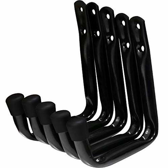 Picture of Dreecy J Utility Hooks For Hanging Heavy Duty Garage Storage Utility Hooks For Garage Wall, Color Black, 5 Pack