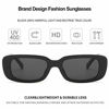 Picture of Dollger Rectangle Sunglasses for Women Trendy 90s Retro Sunglasses Square Frame Black sunglasses