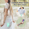 Picture of SS Crossbody Phone Lanyard,Cell Phone Lanyard Tether Lasso Patch with Adjustable Neck Strap ompatible with Any Cell Phone iPhone Smartphones - Grey