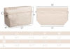 Picture of Vercord Purse Organizer Insert Bag Tote Handbags Pocketbook Inserts Organizers Zipper 11 Pockets Beige Medium