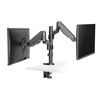 Picture of WALI Premium Dual LCD Monitor Desk Mount Fully Adjustable Gas Spring Stand for Display up to 32 inch, GSDM002, (Black)