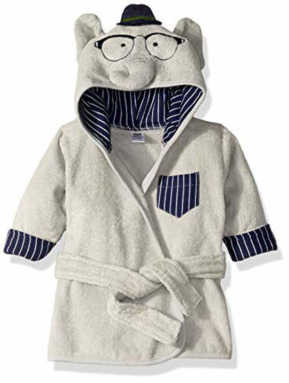 Picture of Hudson Baby Unisex Baby Cotton Animal Face Bathrobe, Smart Elephant, One Size