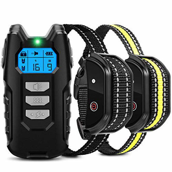 Picture of Flittor Dog Training Collar, Shock Collar for Dogs with Remote, 2 Receiver Rechargeable Dog Shock Collar, 3 Modes Beep Vibration and Shock Waterproof Bark Collar for Small, Medium, Large Dogs