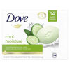 Picture of Dove Skin Care Beauty Bar For Softer Skin Cucumber and Green Tea More Moisturizing Than Bar Soap 3.75 oz, 14 Bars