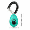 Picture of OYEFLY Dog Training Clicker with Wrist Strap Durable Lightweight Easy to Use, Pet Training Clicker for Cats Puppy Birds Horses. Perfect for Behavioral Training 2-Pack (Black and Water Lake Blue)