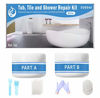 Picture of Bathtub Repair Kit 5oz White for Repairing Bathtubs, Ceramic Tiles & Acrylic Repair Kit for Porcelain, Fiberglass, Ceramics, Sinks, Porcelain Countertops Cracks, Holes, Scratches