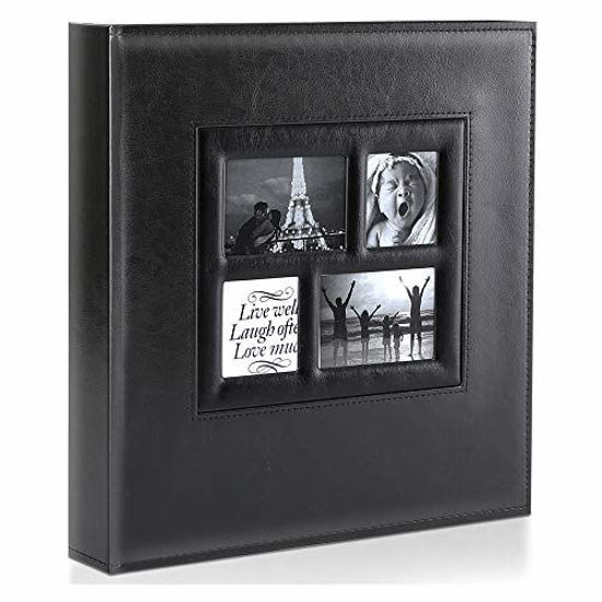 Picture of Ywlake Photo Album 4x6 600 Pockets Photos, Extra Large Capacity Family Wedding Picture Albums Holds 600 Horizontal and Vertical Photos Black