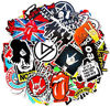 Picture of Rock Music Punk Band Stickers Pack(100-pcs), No Repeat Stickers for Laptop Ipad Electric Guitar Bass Drum Skateboard Motorcycle with Waterproof PVC