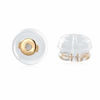 Picture of Real Gold Earring Backs Hypoallergenic Soft Clear Silicone Earrings Backings Replacements Secure Safety for Studs