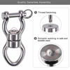 Picture of SELEWARE Silent Bearing Swing Swivel, 360° Rotational Device Hanging Accessory with Removeable Buckle for Tree Swing, Hammock Chair, Climbing Rope, Yoga, Kids Swing Swivel 1200LB Capacity