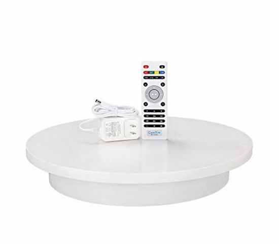 Picture of ComXim Professional 360 Degree Photography Turntable for Product Photography, 15.8in(40cm) Diameter,Automatic Remote Control Angle,Speed,Direction, Various Rotation Mode (White)