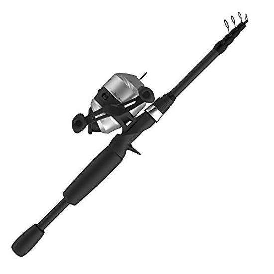 Zebco 33 Spincast Reel and Telescopic Fishing Rod Combo, Extendable  22.5-Inch to 6-Foot Telescopic E-Glass Fishing Pole, Quickset Anti-Reverse  Fishing