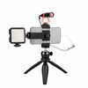 Picture of Smartphone Video Microphone Kit with LED Light,Phone Holder,Tripod Vertical & Horizontal Vlog YouTube Filmmaker Video Kit for iPhone 7 8 X XS MAX 11 Pro Samsung Huawe