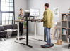 Picture of FEZIBO Standing Desk Mat with Anti Fatigue Bar, Wooden Wobble Balance Board with Ergonomic Design Comfort Floor Mat (Medium, Obsidian Black)