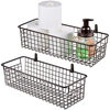 Picture of Farmhouse Decor Metal Wire Storage Organizer Bin Basket(2 Pack) - Rustic Toilet Paper Holder - Home Storage Organizer for Bathroom, Kitchen cabinets,Pantry, Laundry Room, Closets, Garage (Bronze)