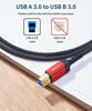 Picture of USB 3.0 Cable A Male to B Male 6.6ft, JSAUX USB 3 Type B Upstream Cord Nylon Braided Compatible with Docking Station, External Hard Drivers, Scanner, Printer and More(Black)