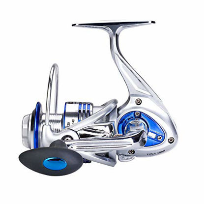 Picture of Diwa Spinning Fishing Reels for Saltwater Freshwater 3000 4000 5000 6000 7000 Spools Ultra Smooth Ultralight Powerful Trout Bass Carp Gear Stainless Ball Bearings Metal Body Ice Fishing Reels(7000)