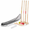 Picture of Kids Croquet Set for 4-Players | Classic Outdoor Lawn Game for Children | Great for Birthday Parties, Picnics, BBQs, and More | Comes with Mallets, Balls, Wickets, and a Carrying Bag for Portability