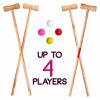 Picture of Kids Croquet Set for 4-Players | Classic Outdoor Lawn Game for Children | Great for Birthday Parties, Picnics, BBQs, and More | Comes with Mallets, Balls, Wickets, and a Carrying Bag for Portability