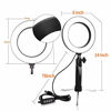 Picture of EMART 6'' LED Ring Light with Tripod Stand, 3 Light Modes & 11 Brightness Level Photography Continuous Portable Lighting Kit for Table Top Photo Video Studio - 2 Sets