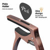 Picture of TANMUS 3in1 Guitar Capo for Acoustic and Electric Guitars(with Pick Holder and 4Picks),Ukulele,Guitar Accessories