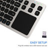 Picture of Wireless Keyboard, Arteck 2.4G Wireless Touch TV Keyboard with Easy Media Control and Built-In Touchpad Mouse Solid Stainless Ultra Compact Full Size Keyboard for TV-Connected Computer, Smart TV, HTPC