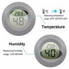 Picture of JEDEW 2-Pack Mini Hygrometer Thermometer Digital LCD Monitor Indoor/Outdoor Humidity Meter Gauge Temperature for Humidifiers Dehumidifiers Greenhouse Reptile Plant Humidor Fahrenheit() or Celsius()