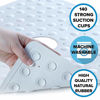 Picture of SlipX Solutions White Square Rubber Safety Shower Mat with Microban Protection, Reliable Slip-Resistance in Shower Stalls (21 Inch Sides, 140 Suction Cups)