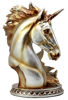 Picture of Ebros Mystical Glade Unicorn Bust Wine Holder Figurine Wine Bottle Caddy Organizer in Silver Bronze Colored Resin Finish