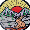 Picture of Sunrise from Mountain Vintage Explore Outdoor Patch Embroidered Applique Iron On Sew On Emblem