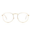 Picture of AZORB Round Clear Lens Glasses Classic Metal Frame Non-Prescription Eyeglasses for Women Men(gold)