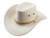 Picture of UwantC Mens Faux Felt Western Cowboy Hat Fedora Outdoor Wide Brim Hat with Strap White