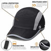 Picture of GADIEMKENSD Run Hat Cap Back Light Men Quick Drying Sports Cap Foldable Hat with Reflection Water Repellency Function and Mesh Race Lightweight Suitable for Running Outdoor Activity 40+ UPF Inhibit UV