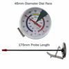 Picture of Frothy Milk Thermometer With 175 mm Stainless Steel Probe and Clip Barista Coffee