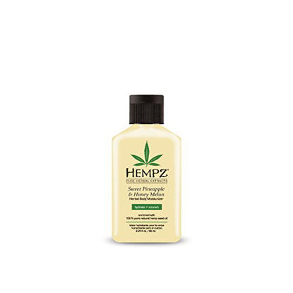 Picture of Hempz Sweet Pineapple & Honey Melon Moisturizing Skin Lotion, Natural Hemp Seed Herbal Body Moisturizer with Jojoba, Natural Extracts, Vitamins A and E, 2.25 oz