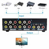 Picture of Panlong 4-Way AV Switch RCA Switcher 4 in 1 Out Composite Video L/R Audio Selector Box for DVD STB Game Consoles