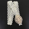 Picture of Felice Ann Women Pearl Decoration Glitter Rhinestone Elastic Waist Belt Sash Wedding Bridal Evening Dress Belt