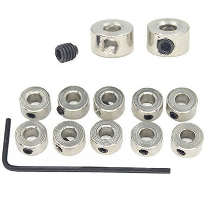 Picture of Hobbypark 15pcs 1/8" Plated Landing Gear Stopper Set Wheel Collar 8x3.1mm / 0.31"x 0.12" RC Airplane Replacement