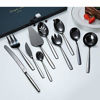 Picture of Berglander Black Silverware Servierset 10-teilig, Edelstahl-Besteck-Servierset mit schwarzer Titanbeschichtung, Servierlöffel, Silber-Serviergerät, Rostschutz, bleifrei (10 Stück)