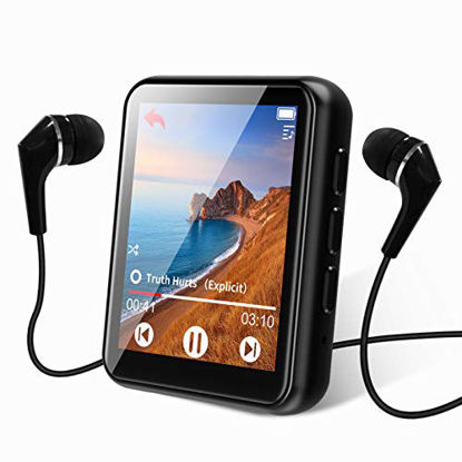 Picture of MP3 Player Bluetooth 5.0 Touch Screen Music Player Portable mp3 Player with Speakers high Fidelity Lossless Sound Quality mp3 FM Radio Recording e-Book 1.8 inch Screen MP3 Player Support (128GB)