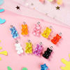 Picture of Colorful Gummy Bear Charms Pendants Resin Bear Keychains for DIY Jewelry Necklace Supplies (108 Pieces)