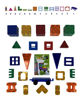 Picture of Mag-Genius Magnet Tiles 100 Piece Set Includes All The New Magnet Tiles and Clickins to Build The Perfect Castle Includes Clip in Windows and All New Magnet People