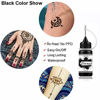 Picture of Temporary Tattoo Kit Temp Tattoo for Women Men Kids Fake Tattoos Semi Permanent Tattoo Ink Summer Trend Art Painting DIY Fake Freckles 84 Pcs Tattoo Stencils - Full Kit 4 Bottles