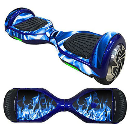 Picture of WANLIAN Self Balancing Scooter Sticker,Skin Compatible with Hoverboard Scooter,Hoverboard Vinyl Decal wrap Cover,Smart Hover Scooter Protective Skin Wrap,Easy to Apply and Remove (Blue)